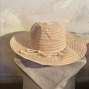 Cappelli Straworld Beige Striped Sun Hat